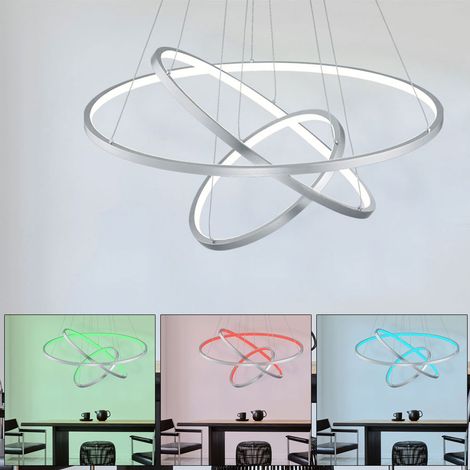 Suspension LED Trio Aaron chromée Ø80 variateur télé (1/4)