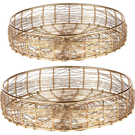 Table Passion - Set de 2 corbeilles filaire 25/20 cm (1/2)