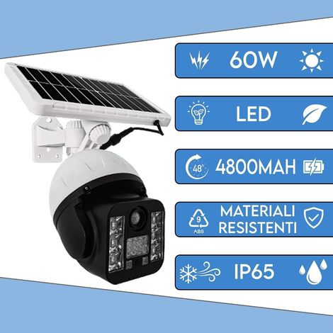 Lampada solare LED LUCE sensore di movimento 60w TELECAMERA FINTA IP65 FO-TA126 (1/5)