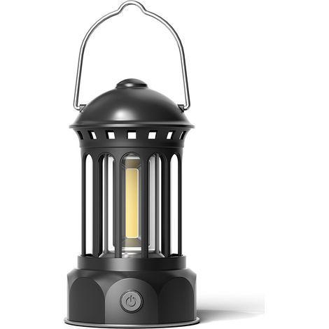 Linterna LED para camping, lámpara retro a pilas para camping, luz impermeable IPX4 para camping, brillo ajustable, para camping, pesca, jardinería, senderismo y averías de emergencia. (1/5)
