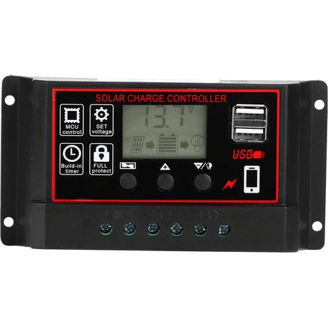 Compteur solaire photovoltaïque 12V 24V, régulateur intelligent à affichage numérique, USB 5V 60A. (1/5)