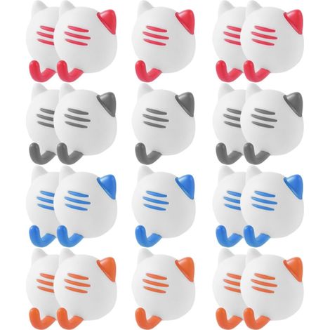 20 Self Adhesive Towel Hooks Decorative Cat Design Durable