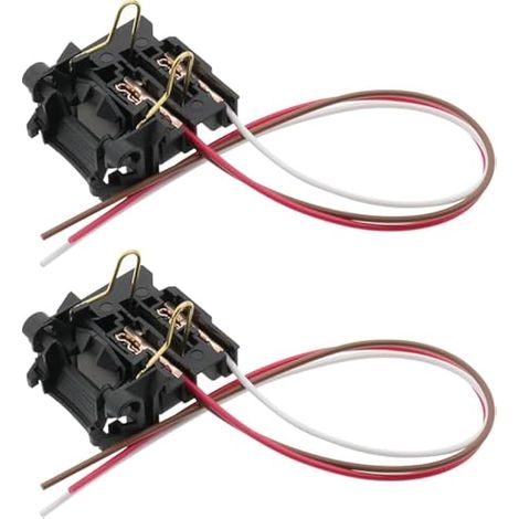 2x Support d'ampoule H7 Feu de croisement Adaptateur de câblage Compatible Ford Focus 2 MK2 Câble noir 20 cm pour connexion sécurisée
