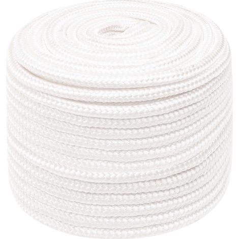 vidaXL Multipurpose Utility Rope 12 mm 50 m White PP 930 kg Max Load