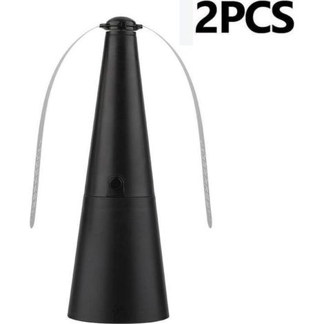 2PCS Ventilateur De Table Anti Mouche , Chasse Mouche De Table Rechargeable , Repousse Mouches avec Lames Réfléchissantes , Ventilateurs Chasse Mouche pour Pique-Nique Et Barbecue (1/4)