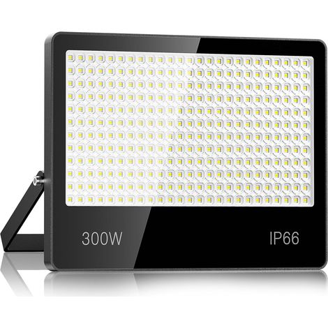 Projecteur LED Extérieur 300W - 30000LM 6500K Blanc Froid Spot LED Extérieur avec 300 LEDs Lampe, IP66 Étanche Eclairage Exterieur pour Stade, Terrasse, Rue, Garage