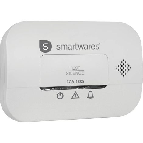 Smartwares FGA-13081 Détecteur de monoxyde de carbone à pile(s) Gaz détecté monoxyde de carbone