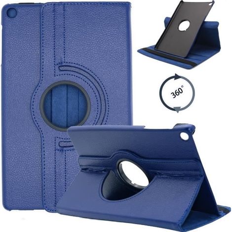 Coque Etui Rotation 360° pour Samsung Galaxy Tab A 10.1 2019 SM-T510 T515 - Bleu foncé (1/4)