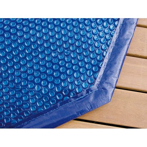 Ubbink – Bâche de piscine hexagonale 410 – Couverture à bulles bleue 400 microns – Réduit l'évaporation et conserve la chaleur – Pour piscine bois