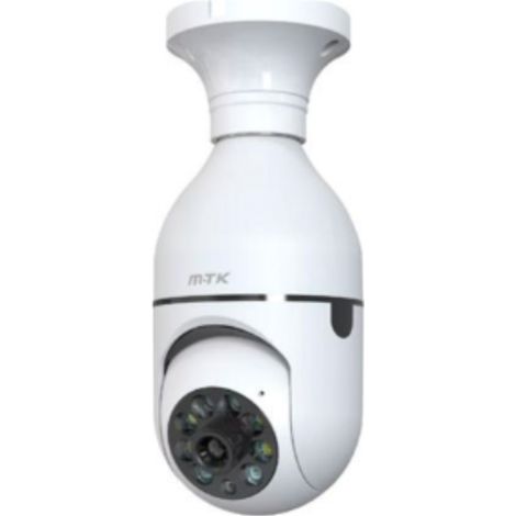 MTK Cámara de Videovigilancia con conector de bombilla TR9203, seguimiento automático, detección de movimiento, 360 grados