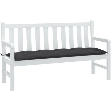 Gartenbank-Auflage Melange Anthrazit 150x50x7 cm Stoff