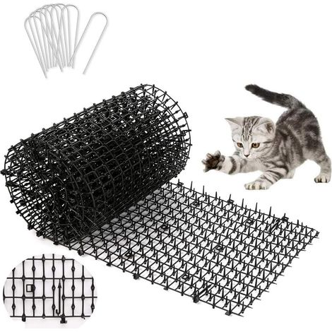 200 x 30 cm Anti-Katzen-Matte mit Spikes zum Schutz vor Tieren, WADEO Anti-Katzen-Matte mit Spikes, Anti-Hunde-Gartengitter für Innen- und Außengärten