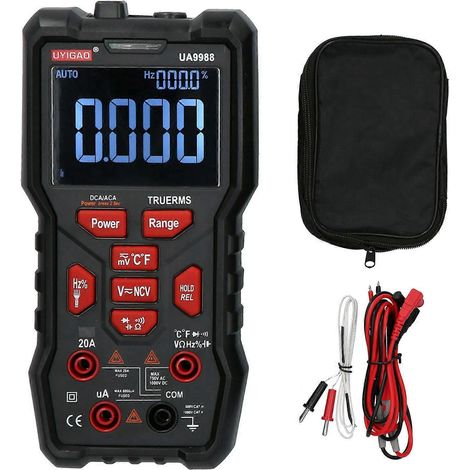 UA9988 Digitalmultimeter AC/DC Strom-, Spannungs-, Kapazitäts- und Widerstandsmessung Schwarz