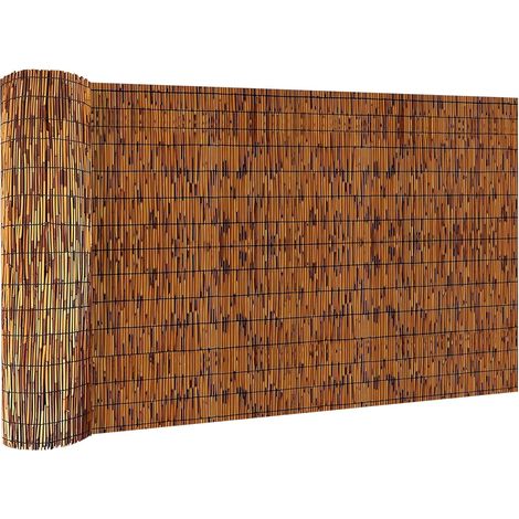 Canisse en Roseau 80x300cm - Brise Vue Jardin - Canisse Brise Vue Extérieur pour Jardin Terrasse Balcon Clôture Palissade - Marron (1/5)