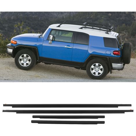 Joints de vitres de porte extérieure (avant et arrière) en jeu de 4 pièces pour Toyota FJ Cruiser 2007-2014 68161-35073 (Référence : MW-1001-BK) (Surdimensionné) (1/5)