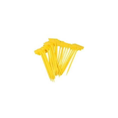 Mezheng – Paquete de 50 etiquetas de plástico para plantas – Dimensiones 9 x 4,5 cm – Fácil identificación de plantas – Amarillo – Crezuo