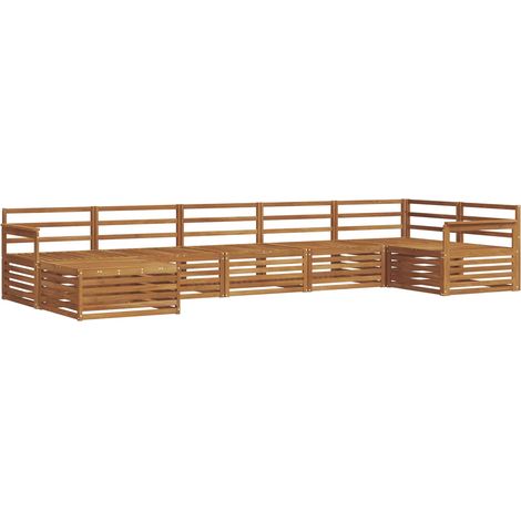 Outdoor Sofa Set 7 pcs Natural vidaXL (1/5)