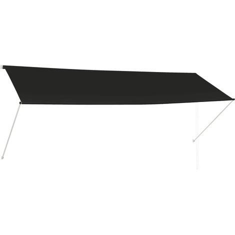 Auvent Marquise rétractable, Store Banne pour Jardin Balcon Terrasse, 350x150 cm Anthracite OIB9466E (1/5)