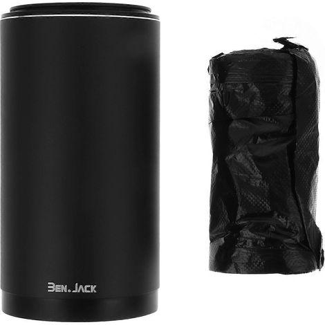 Mini poubelle, organisateur de siège auto, couvercle de bac à litière, mini poubelle pliable, poubelle de voiture-13.5X7.2cm-Black