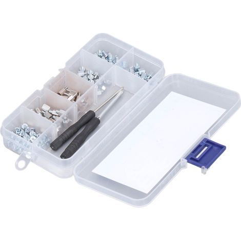 Vis de réparation PC portable et entretoises M.2 SSD avec tournevis et support à tête hexagonale, acier carbone, argent noir, 121 pcs (1/5)