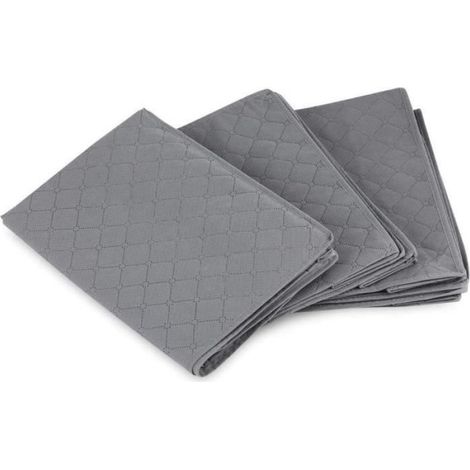 Sac De Rangement - Non Tissé - 48 x 35 x 20 cm - 90 L - Pour Couettes Couvertures Oreillers Vêtements - Lot De 3 (1/4)