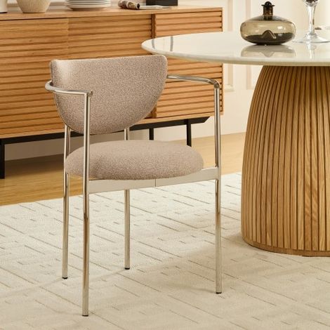 Lot de 2 chaises de salle à manger, 2 coloris : kaki, structure en métal inox, revêtement en tissu, dimensions compactes 78x60x56 cm, facile à monter - idéale pour les petites pièces