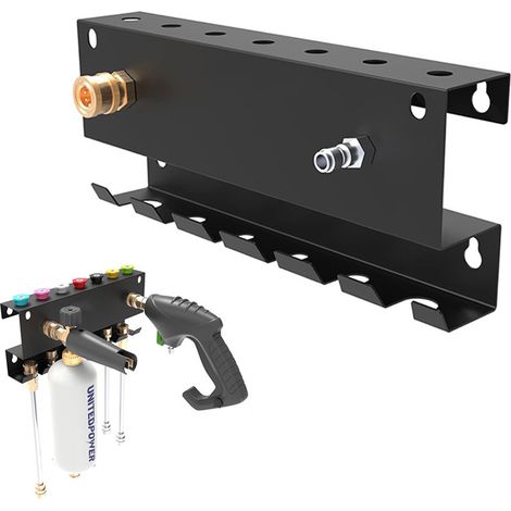 Support mural pour pistolet à mousse, support pour pistolet de nettoyage haute pression, rack de rangement multifonctionnel pour accessoires de pistolet de nettoyage haute pression (1/5)