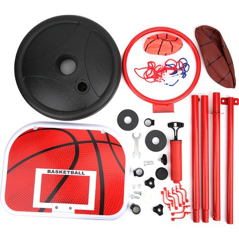 Panier de basketball réglable 150 cm pour enfants, équipement d'entraînement intérieur/extérieur, kit de jeu avec support ajustable (1/5)