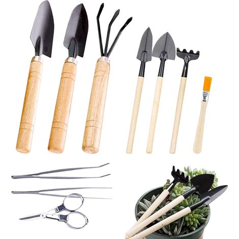 Ensemble d'Outils de Jardinage 10 Pièces Prise Ergonomique Antidérapante Ensemble d'Outils Résistants Pour Balcons Terrasses Allées Patios Jardins Et Cours (1/5)