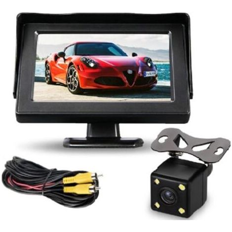 Kit de système de caméra de recul sans fil pour voiture / camion / fourgonnette / pick-up / camping-car 4.3 `` système de recul de vue arrière de moniteur (1/3)
