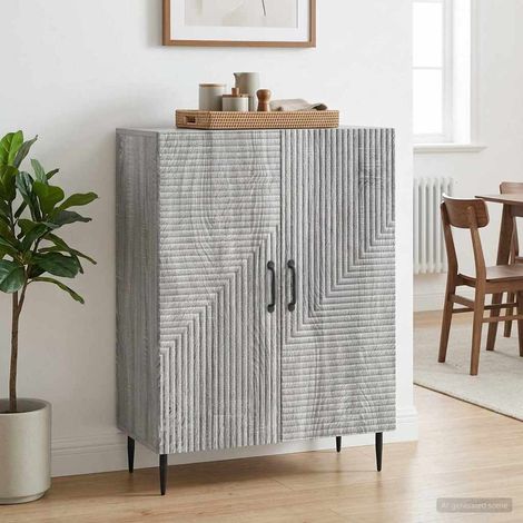 vidaXL Buffet Sonoma gris 66 x 34,5 x 89,5 cm Bois d'ingénierie (1/5)