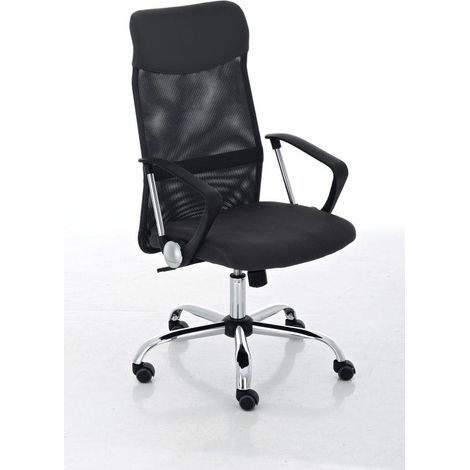 Sillón de oficina de malla gris con 5 ruedas BUR10024 (1/4)