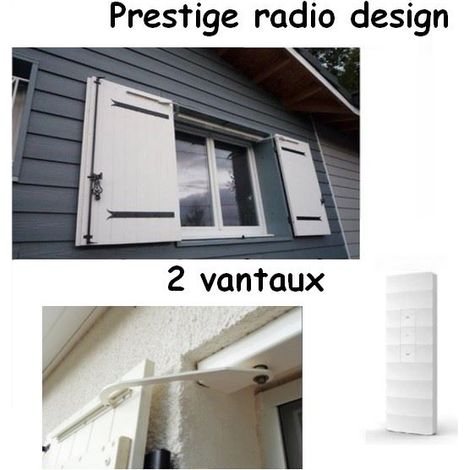 Kit motorisation pour volets battants 2 vantaux – Moteur 230V 165W – Technologie radio – Caisson aluminium laqué blanc 85x45mm – Jardin Pratic (1/2)