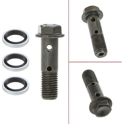 Vis creuse de frein de moto M10x1,25, double vis banjo pour Suzuki (1/4)