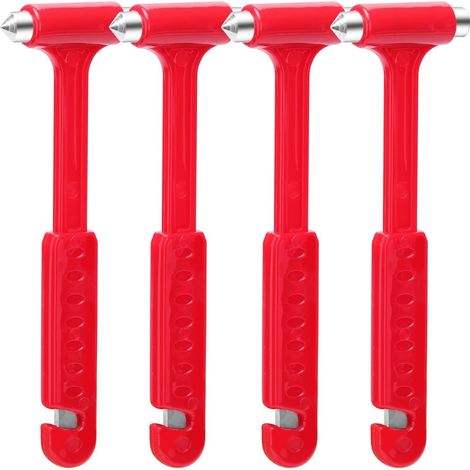 Lot de 4 Marteaux de Sécurité Voiture – Brise-Vitre Coupe-Ceinture (1/5)
