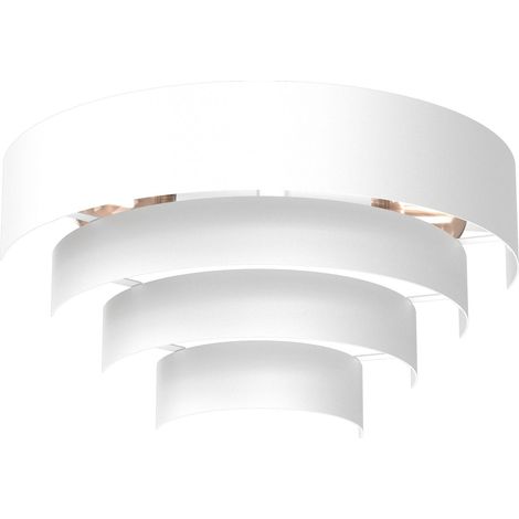 Applique decorativa Luminex Rings bianca opaca semicerchi 2xE27 15W
