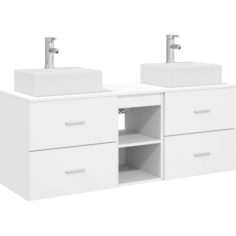 Bathroom Cabinet Set 3 pcs White 49.5 x 41 x 62.5 cm vidaXL (1/5)