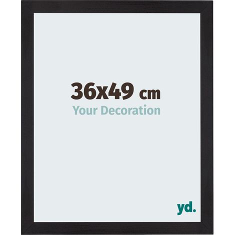 yd. - Cadre photo 36x49 - Noir Grain de Bois - MDF - Mura