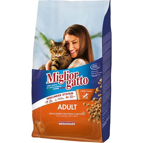 Migliorgatto, cibo secco per gatti, vari gusti, conf. 2 kg
