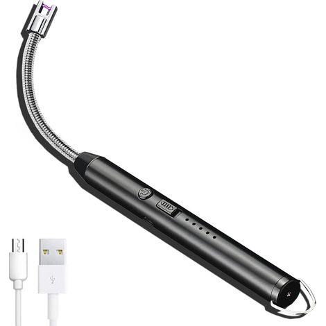 Allume Bougie Gazinière Electrique, Allume Bougie Electrique, USB Rechargeable Arc Briquet, Long Flexible 360º Coupe-Vent pour Cuisine Barbecue Camping (1/5)