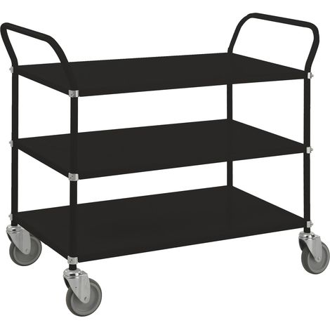 Carrello con colori tenuti 3 ripiani 4 ruote girevoli 2 con freno - Kongamek