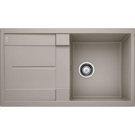 METRA 5 S – Évier de Cuisine Rectangulaire en Granit pour Meubles Bas de 50 cm de Large – Égouttoir Intégré – Marron – 517348 (1/3)
