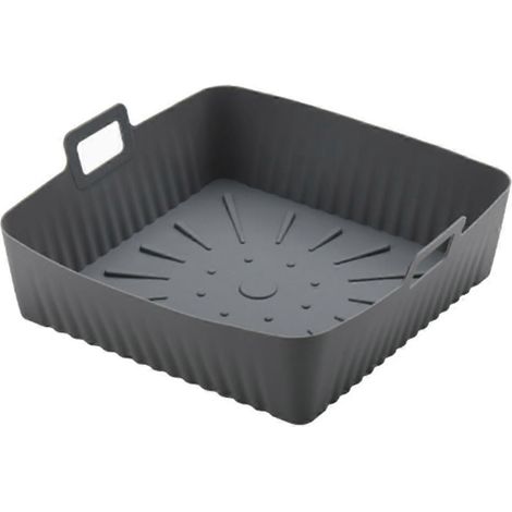 23cm 9In carré silicone doublures friteuse air moule Ninja friteuse air 6 8QT réutilisable Airfryer four plaque (1/5)