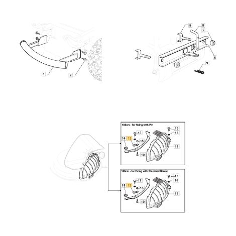 Abweiserstift Rasentraktor Modelle 1543H-SD ORIGINAL STIGA 325785473/0