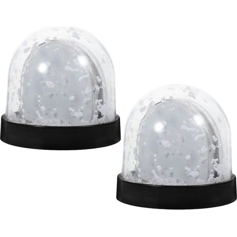 Kit de Bricolage Boule à Neige Noire 2pcs Papier Sublimation et Composants DIY pour Décoration Festive Hiver Maison et Bureau (1/5)