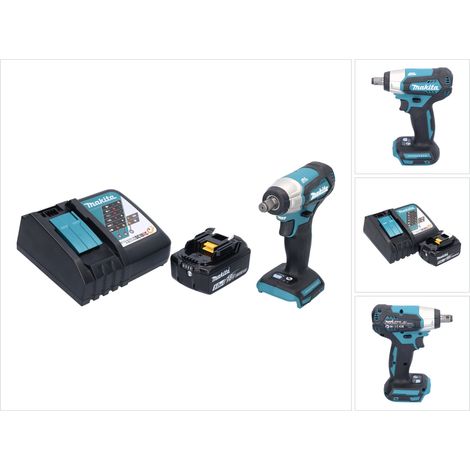 Llave de impacto sin cable Makita DTW 181 RT1 18 V 210 Nm 1/2" sin escobillas + 1x batería recargable 5,0 Ah + cargador