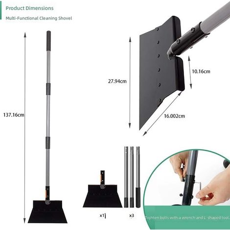 Pelle jardin acier inoxydable, de multifonctionnelle détachable en grattoir à glace et outil (1/5)