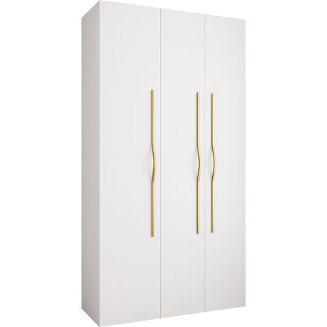 Armario Hartford 563, Blanco, 246x130x52cm, Puertas de armario: Con bisagras, Número de estantes: 0