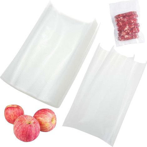 Sacs de rangement sous vide, lot de 100 unités, 15 x 25 cm, blancs, pour la literie et gain de place.-AquaForge (1/5)