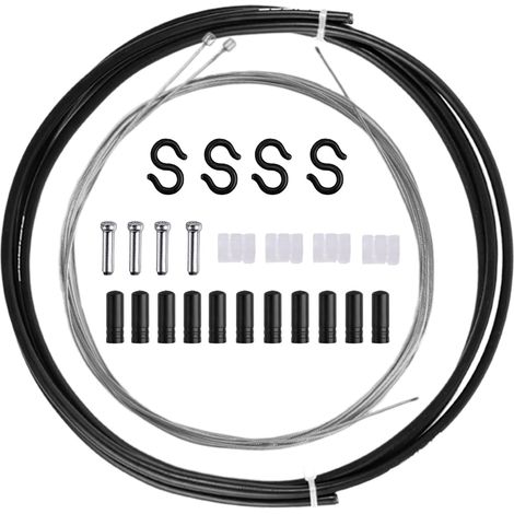 Set de Câbles de Frein Vélo, Ensemble de Câbles de Frein Universel, Gaine de Câble Résistante, Longueur Ajustable, Gaine Vélo Frein Vitesse Brake Hose, Cable Frein Velo pour Route VTT Vélo E bike (1/5)